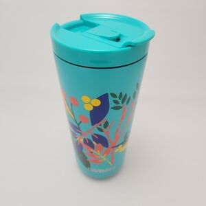 DavidsTea teal foliage favourite tumbler - EUC